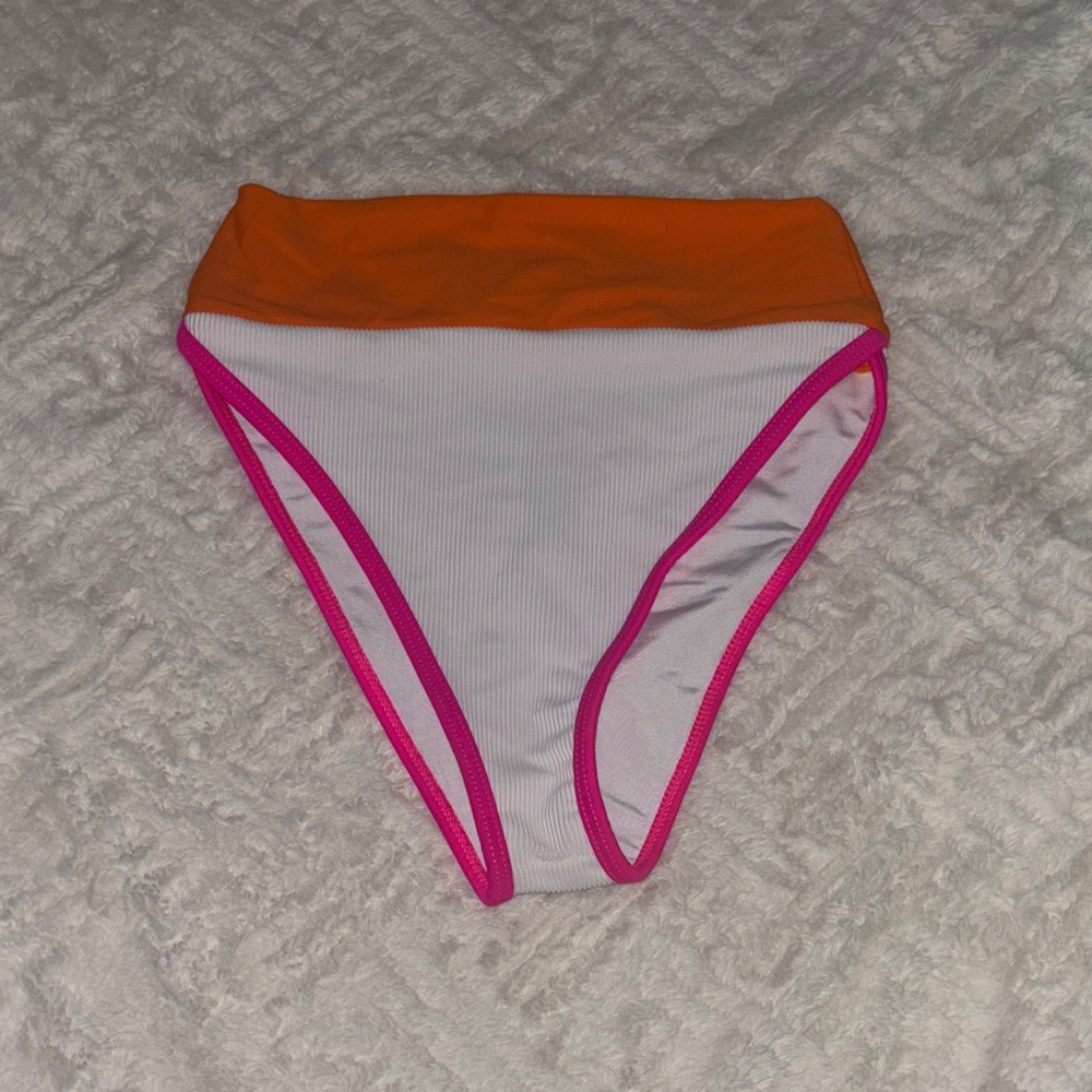Beach Riot Orange and Pink Bikini Bottom